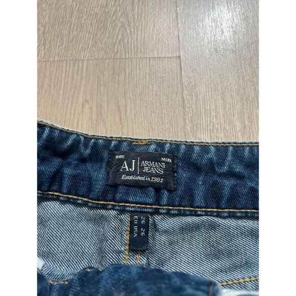 AJ Armani Jeans Woman Distressed Straight Leg Jeans Sz 26 - Picture 7 of 10